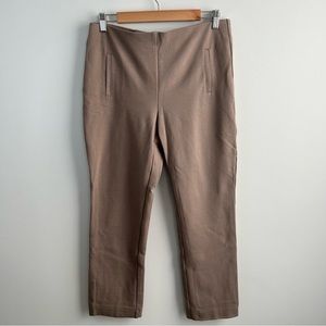 Chico's Taupe Ankle Crop Ponte Pants